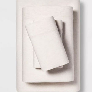 King Beige Nate Berkus 70% Cotton Jersey Sheet Set